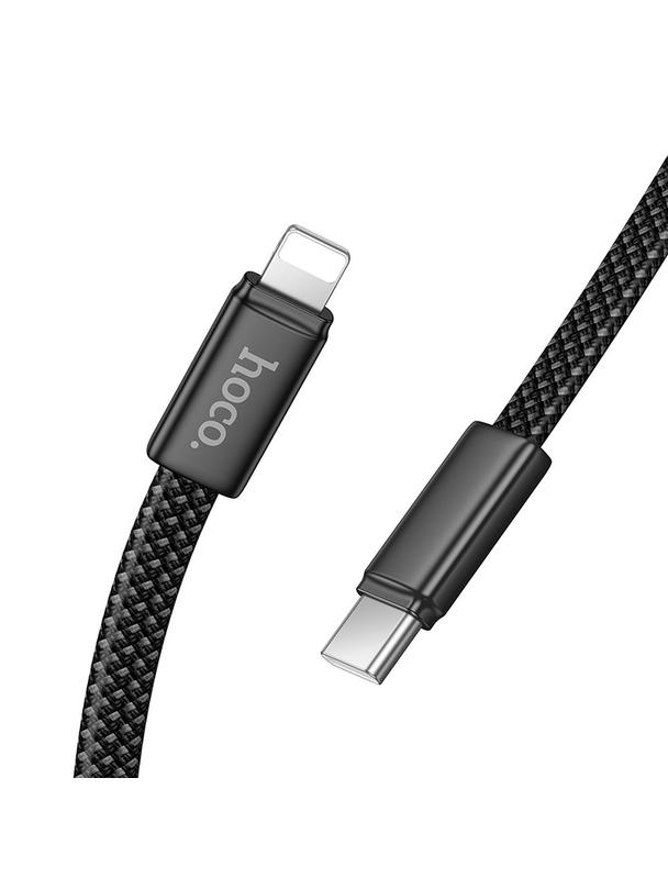 Kabel USB C do USB C Hoco 3A 60W płaski 1 m X125 biały