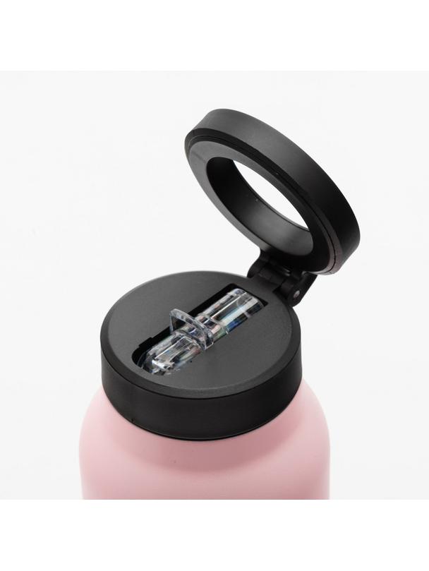 Butelka / bidon na wodę metal z uchwytem kompatybilnym z Magsafe 750ml różowy