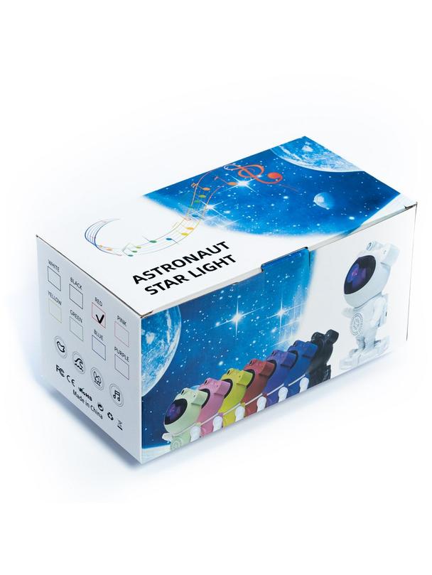 Projektor gwiazd astronauta z głośnikiem bluetooth X2502 czerwony