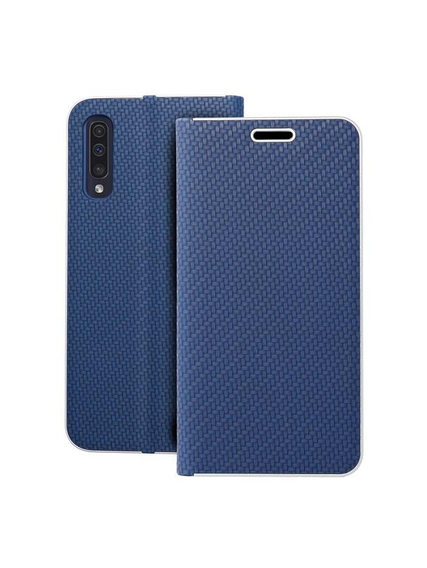 Kabura LUNA Book Carbon do SAMSUNG A50 niebieski