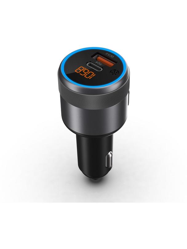 Transmiter samochodowy bluetooth Blue Star AutoHarmony QC3.0 PD 42W C81 szary