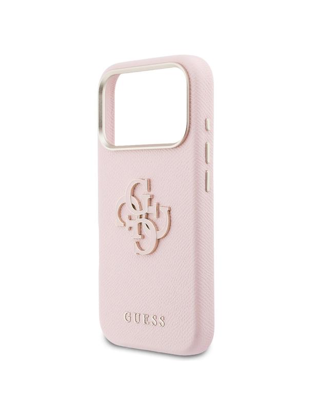 GUESS futerał do IPHONE 17 Pro GUHCP17L5PS4RGGP (PU FW Resin Logo) różowy