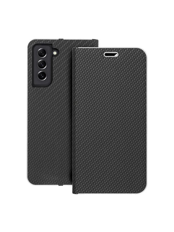 Kabura LUNA Book Carbon do SAMSUNG S21 czarny