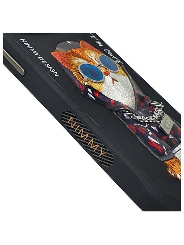 NIMMY futerał GLASSES COOL CAT do IPHONE 15 Pro Max czarny