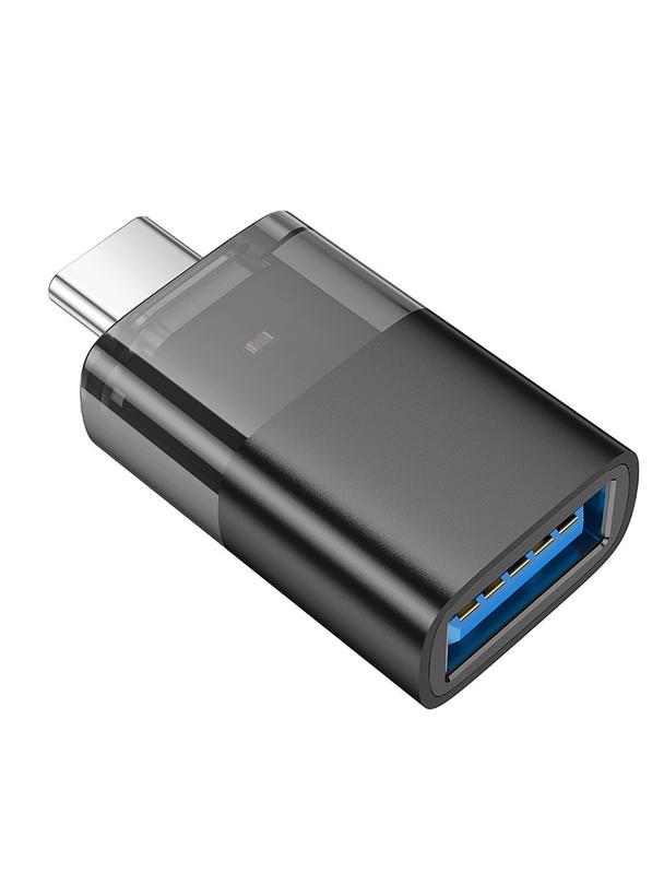Adapter OTG USB C do USB A Hoco UA36B transparentny czarny