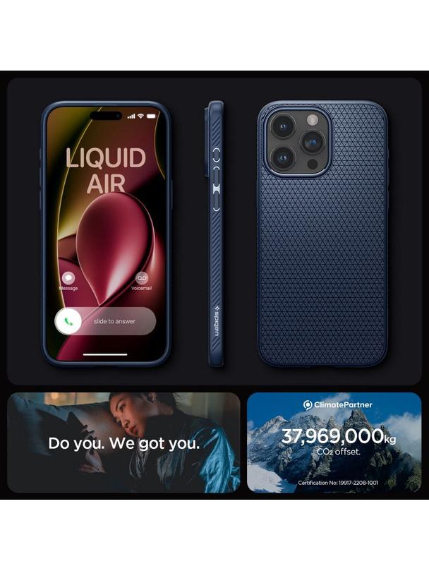SPIGEN futerał LIQUID AIR do IPHONE 15 Pro Max navy blue