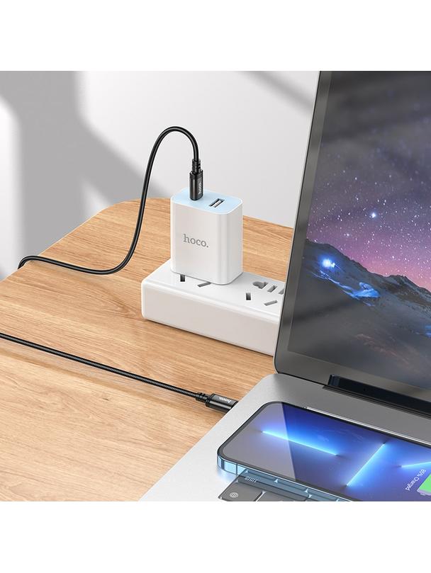 Kabel USB C do USB C Hoco PD 3A 60W 3 m X91 czarny