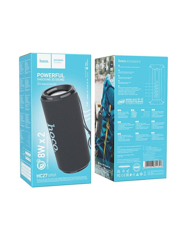 EOL Głośnik bluetooth 2 x 8W 2h Hoco HC27 szary