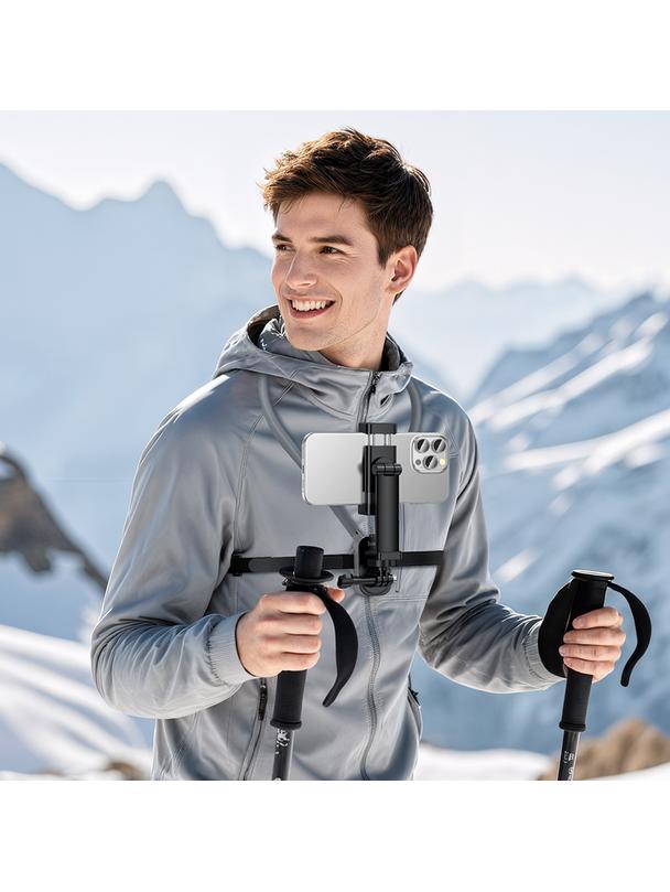 Uchwyt na telefon na szyję uniwersalny Hoco K30 szaro czarny