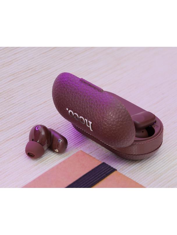 Słuchawki bezprzewodowe douszne Hoco TWS EQ19 brązowe