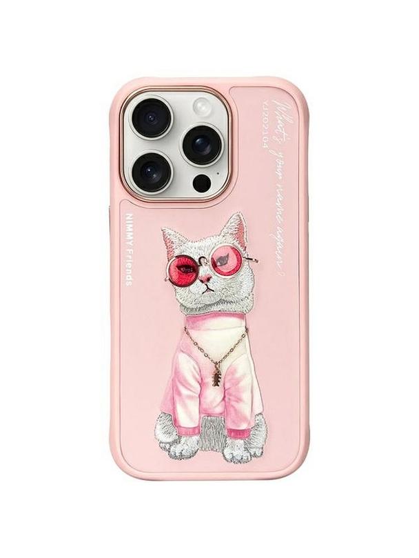NIMMY futerał GLASSES COOL CAT do IPHONE 16 Pro różowy