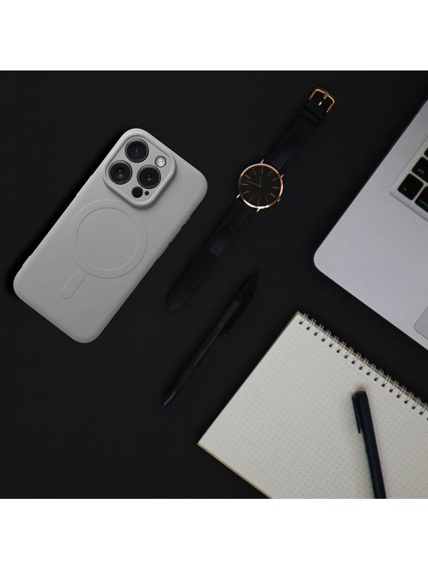 Futerał SILICONE MAG COVER kompatybilny z MagSafe do SAMSUNG S25 Ultra tytanowy szary