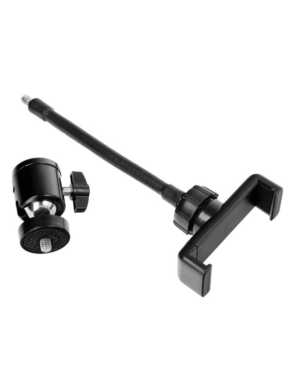 Lampa LED Ring Stream RGB pierścieniowa 10" z uchwytem na telefon + statyw czarna