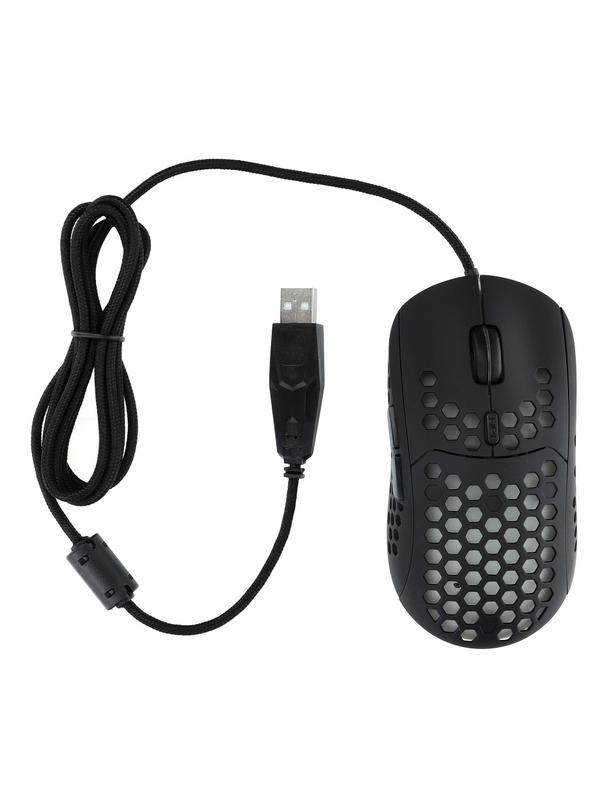 ART myszka komputerowa przewodowa USB A 6400 dpi podświetlana AM-99 czarna