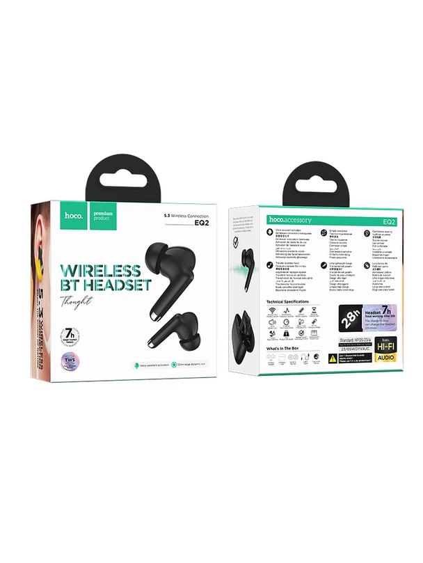 Słuchawki bezprzewodowe douszne Hoco TWS EQ2 czarne