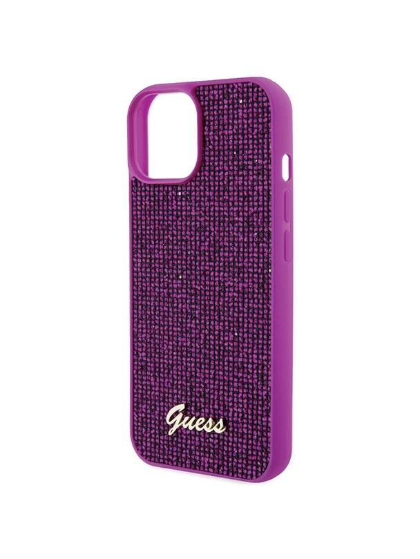 GUESS futerał do IPHONE 13 / 14 / 15 GUHCP15SPMSDGSF (Disco Metal Script) fuksja
