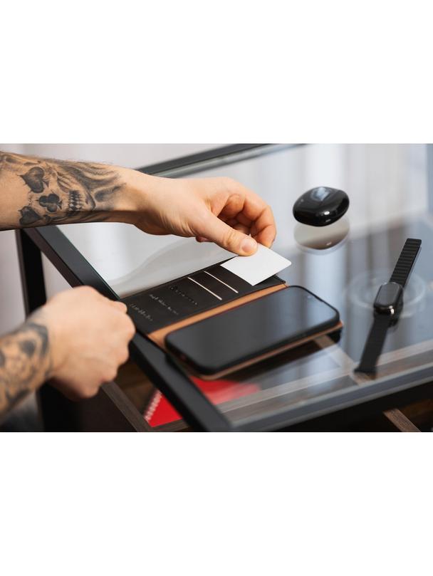 Pokrowiec na iPhone 14 Forcell F-Protect RFID Blocker Book czarny