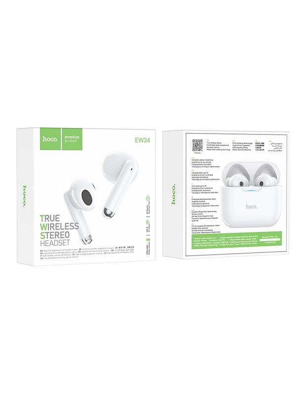 Słuchawki bezprzewodowe douszne Hoco TWS EW34 białe