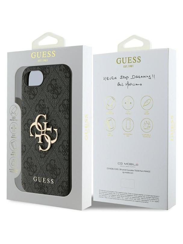 GUESS futerał do IPHONE 16e (SE 4 2025) GUHCPSE44GMGGR (4G PU Big Logo) czarny