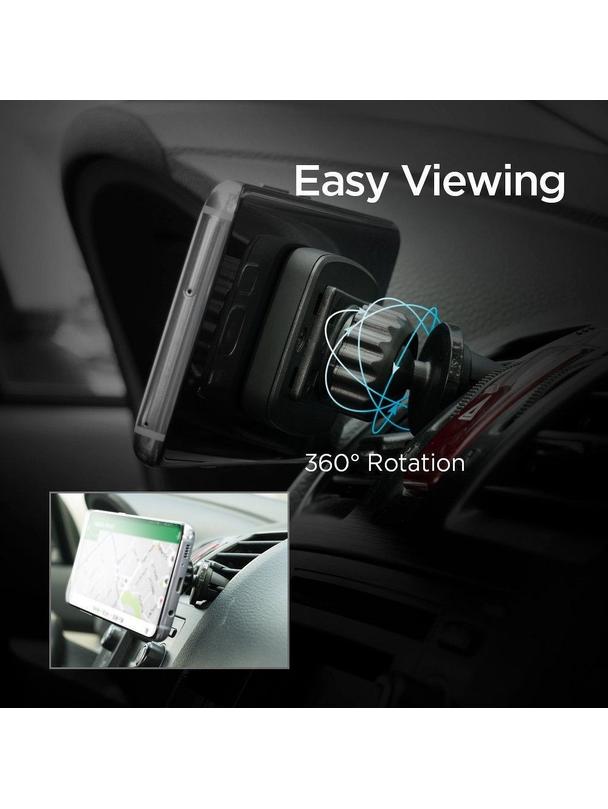 SPIGEN uchwyt samochodowy magnetyczny do kratki H12 czarny