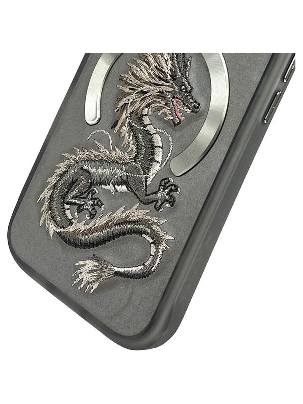 NIMMY futerał DRAGON kompatybilny z MagSafe do IPHONE 16 Pro Max szary