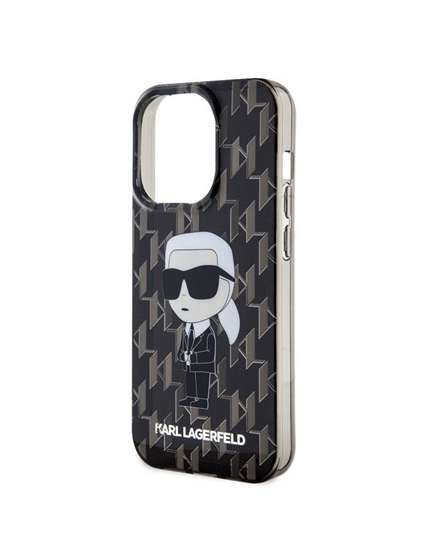 KARL LAGERFELD futerał do IPHONE 15 Pro Max KLHCP15XHNKMKLK (Ikonik Monogram) czarny