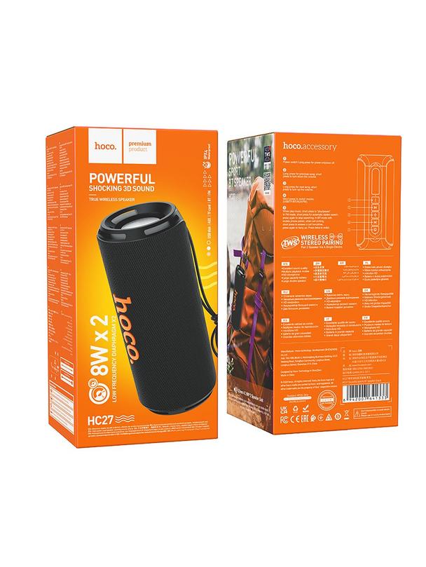 Głośnik bluetooth 2 x 8W 2h Hoco HC27 czarny