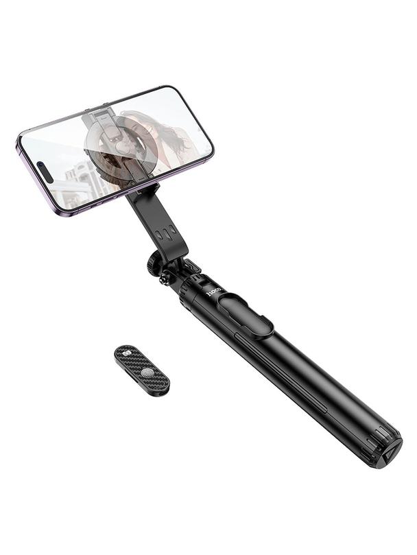 Selfie stick Hoco tripod z pilotem bezprzewodowym magnetyczny K25 czarny