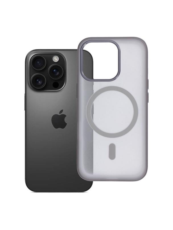 Futerał do iPhone 16 PRO Flexline Mag Cover zgodny z MagSafe szary