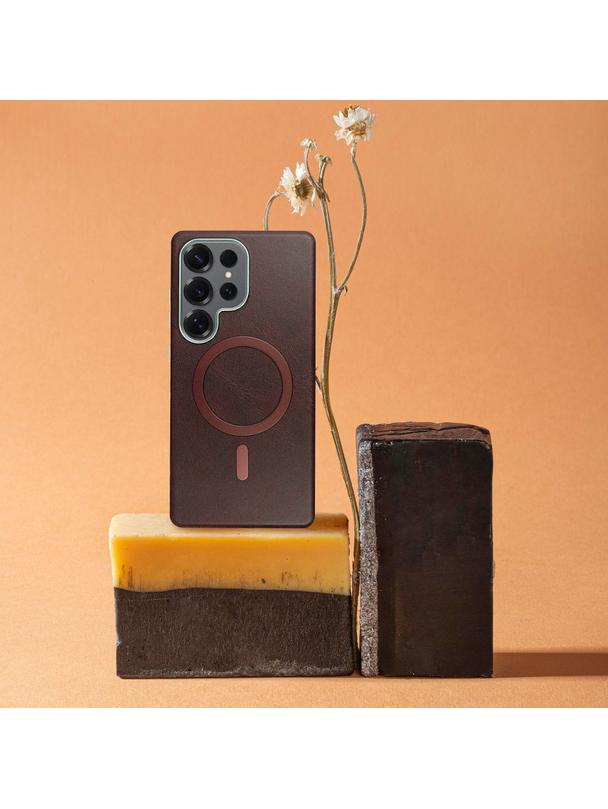 Futerał GENTLEMAN MAG COVER kompatybilny z MagSafe do SAMSUNG S26 brązowy