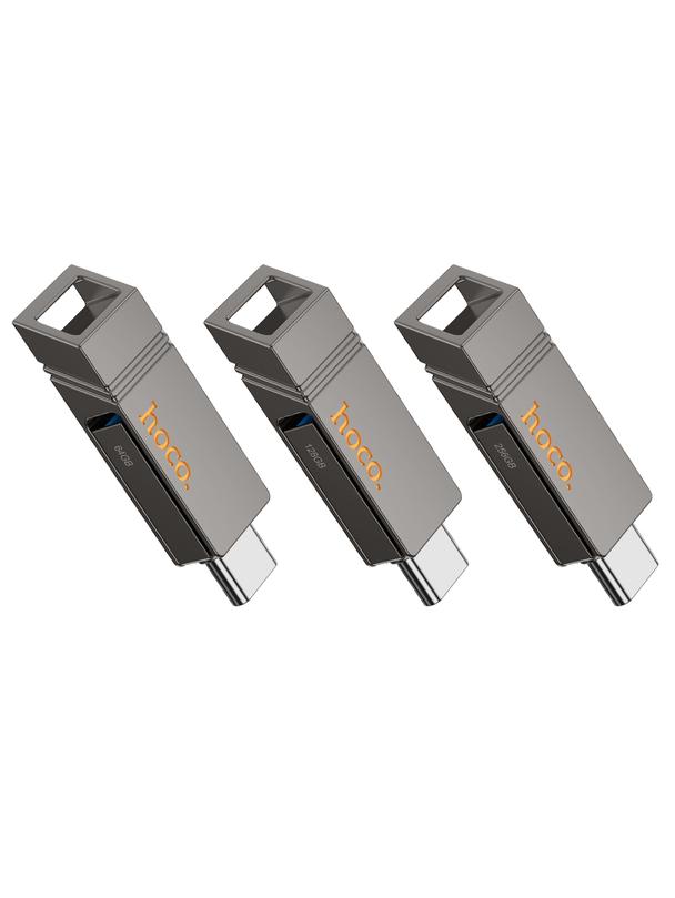Pendrive 256GB USB 3.2 (USB A + USB C) Hoco UD14 szary