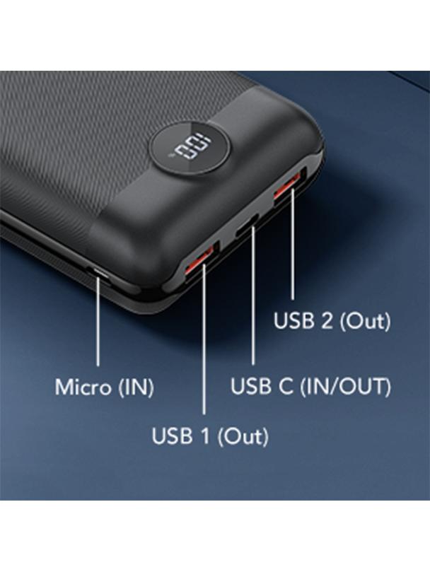 Powerbank Veger S20 (W2053) PD QC3.0 2A 22,5W 20000 mAh czarny