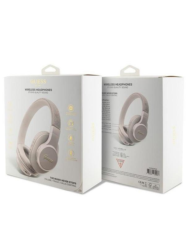 GUESS słuchawki bezprzewodowe bluetooth nauszne GUBH604GEMP (4G Script) różowe