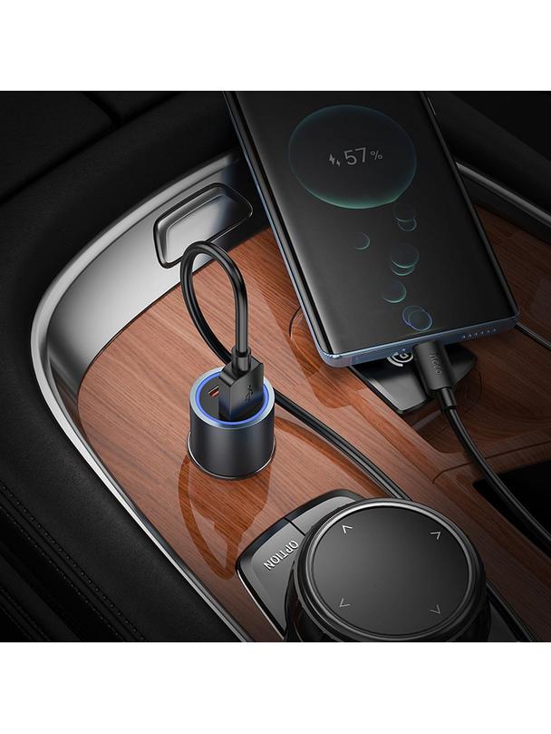 Ładowarka samochodowa Hoco USB A + USB C QC3.0 PD 48W Z60 czarna