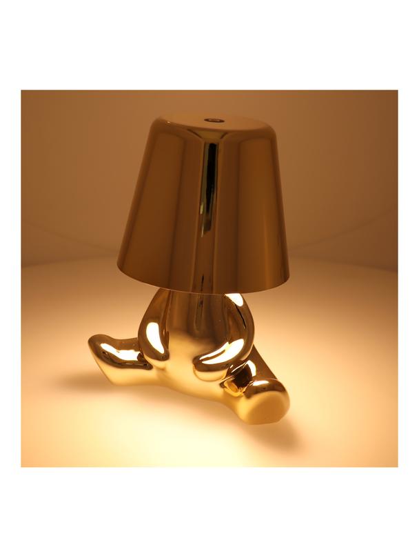 Lampka nocna GOLD MAN Art Deco siedzący (wzór 7) MLTL