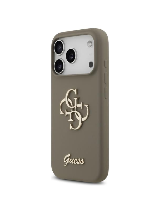 GUESS futerał do IPHONE 17 Pro GUHCP17LSC4GSMW (Silicone W/ Big 4G Script) brązowy