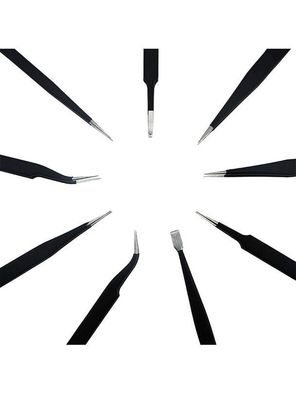 UF-TOOLS - Zestaw pincet ESD-9 (9szt.)