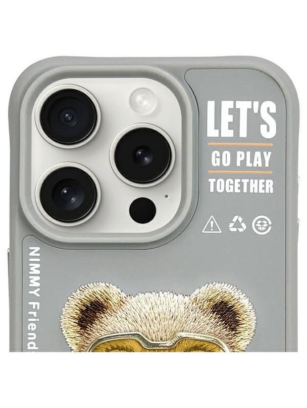 NIMMY futerał COOL&CUTE 2.0 Bear do IPHONE 15 Pro Max szary
