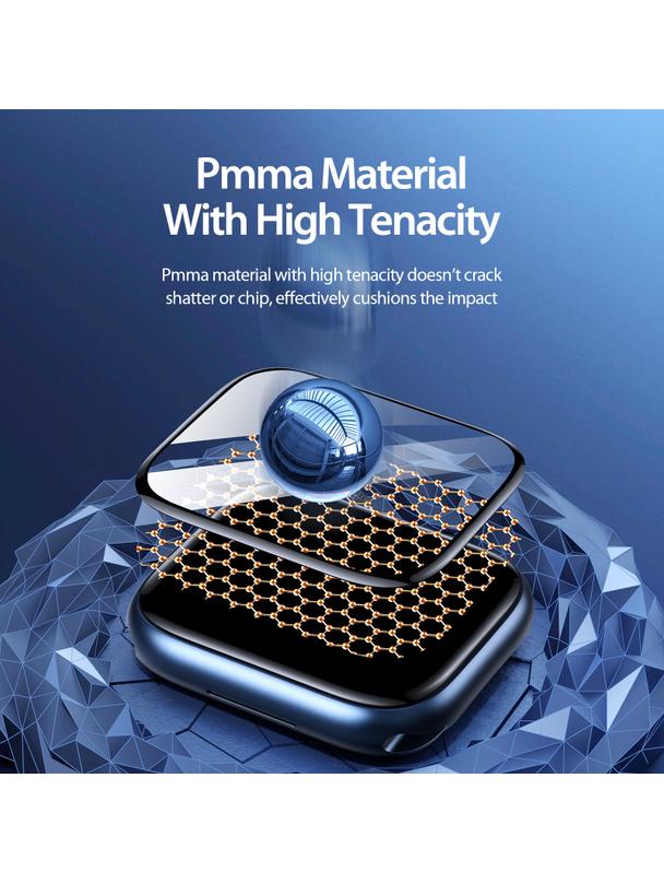 DUX DUCIS protektor PMMA z ramką do Apple Watch 10 42 mm czarne