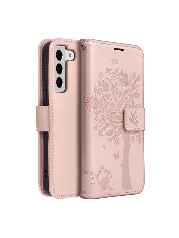 Kabura MEZZO Book do SAMSUNG S22 drzewo złoty róż