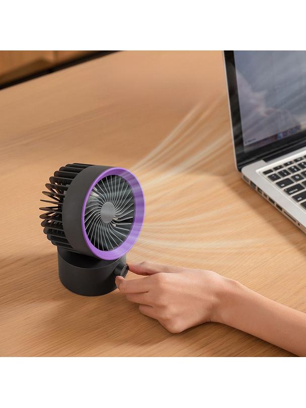 Wentylator / wiatrak biurkowy zasilany z USB A LLD-F87U szary