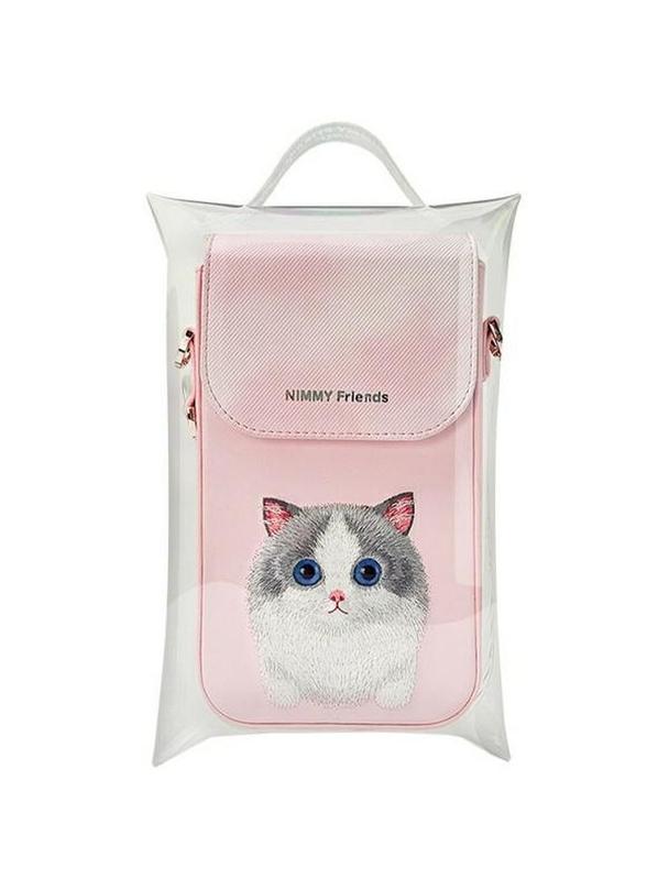 NIMMY torebka na telefon BIG EYED PET 2.0 Cat różowy