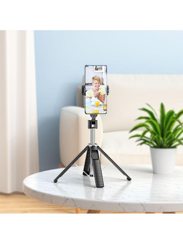 Selfie stick Hoco fourpod z pilotem bezprzewodowym K18 czarny