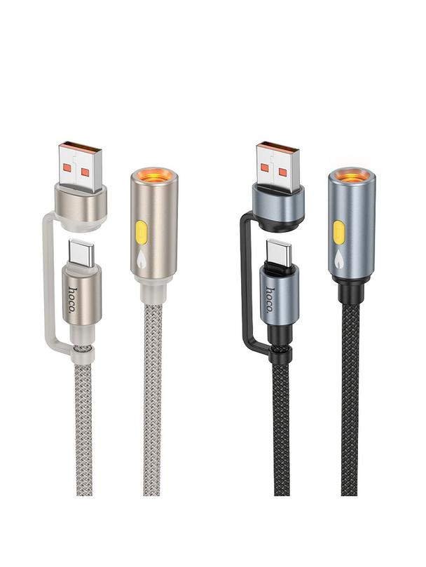 Kabel USB A / USB C do zapalniczka samochodowa Hoco 0,3 m UA38B czarny