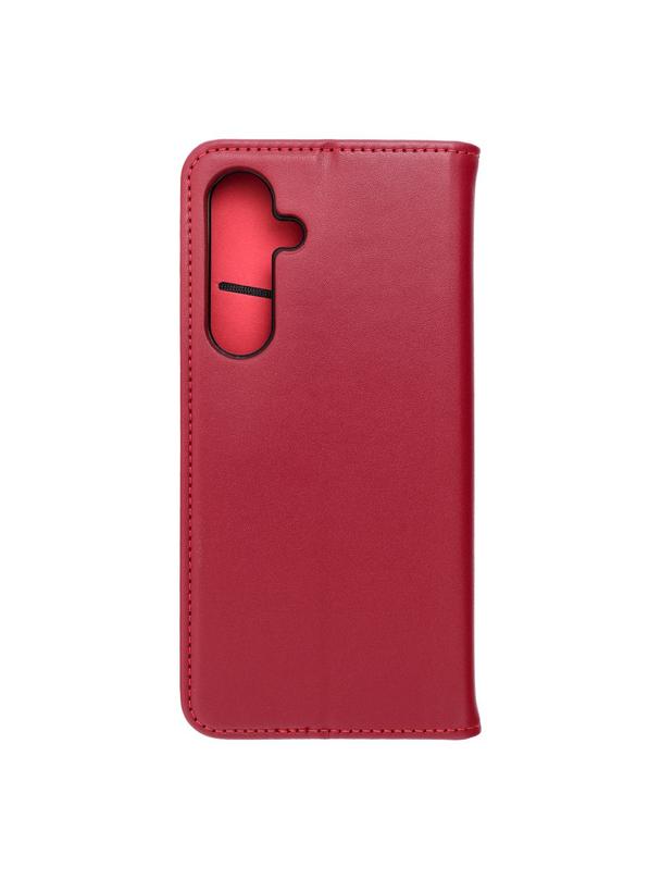 Kabura SMART PRO Book skórzana do SAMSUNG S24 FE bordowy