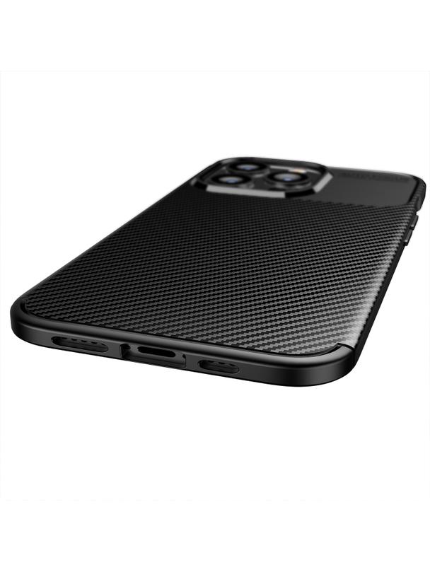 Futerał CARBON PREMIUM do IPHONE 12 / 12 Pro czarny