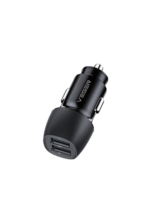 Ładowarka samochodowa VEGER 2 x USB A 3,4A 17W CC316-2A czarna