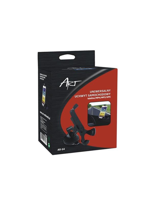 ART uchwyt samochodowy do deski "Y" max 5,3" czarny