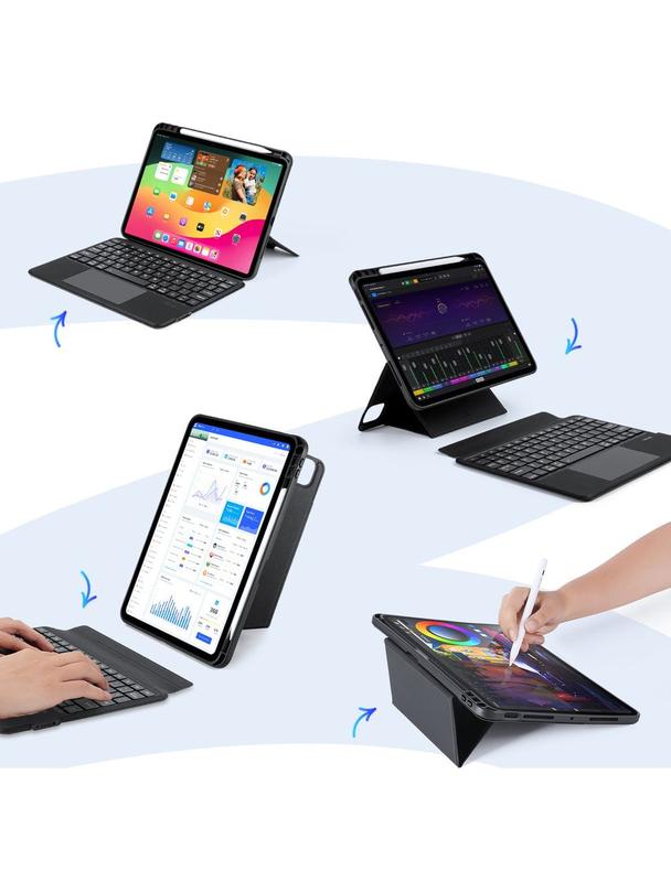 DUX DUCIS etui DK składane z klawiaturą bezprzewodową do iPad Pro 11 (2024) czarne