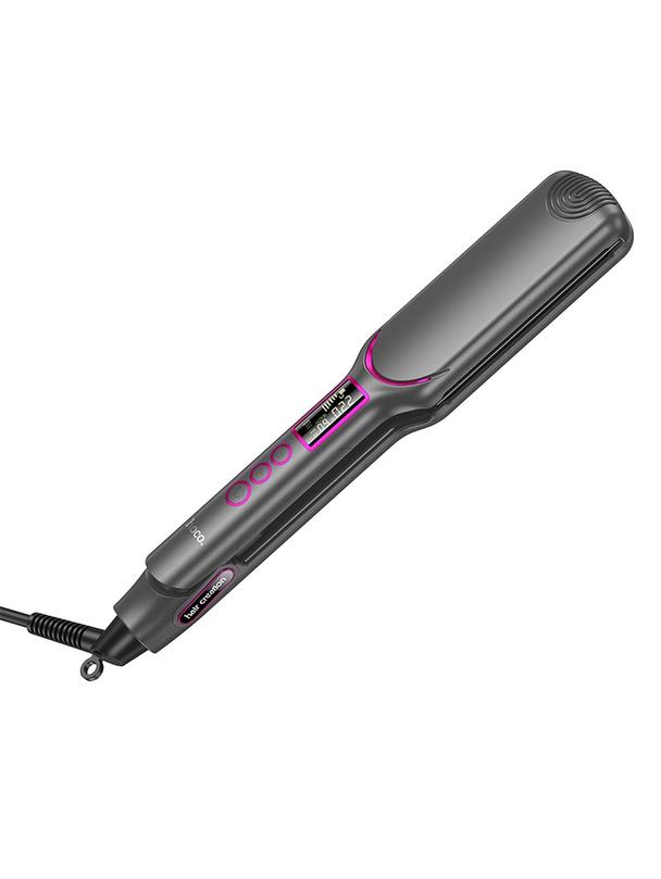 Prostownica do włosów Hoco z wyświetlaczem HP42 szara
